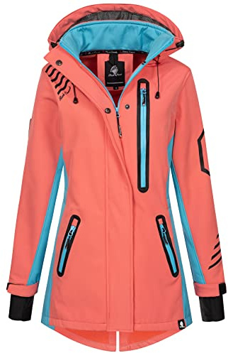 Rock Creek Softshellmantel Damen Outdoor D-491 | Wasserabweisende Übergangsbekleidung, funktionale Wanderjacke für Frauen, Camping, Freizeit und wechselhaftes Wetter