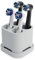 Qikfresh - 4er Aufsteckbürsten Halter und Zahnbürstenhalter | für Zahnbürstenköpfe von Oral B, iO, Philips Sonicare, Waterpik, Fairywill | Aus lebensmittelechtem Silikon (Grau)