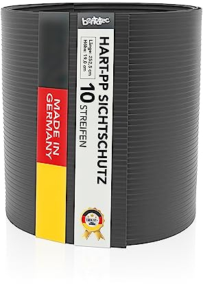 Bentatec Guck Nich® Sichtschutz-Streifen Hart-PP (10 Streifen | Anthrazit (RAL 7016))