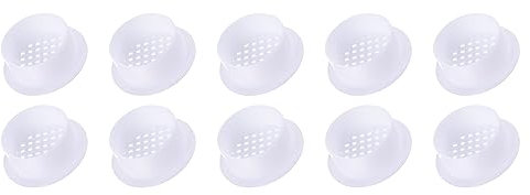 QUARKZMAN 35mm Aire Ventilación Cubierta x 20uds Plástico Rejilla Tapa para Armario Cajones y Panel, [Blanco, Redondo Malla Agujero]