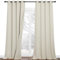 PONY DANCE Schlafzimmer Gardinen und Vorhänge Schalldämmend 2 Stücke H 260 x B 132 cm Dreilagiger Vorhang Beige Blickdicht Thermogardine gegen Hitze Verdunklungsvorhänge mit Ösen, Hellbeige