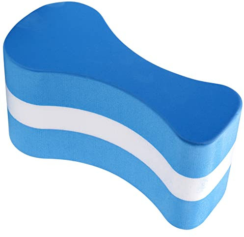 Droagoct Mousse Pull Buoy EVA Pattes Jambe Entraînement de natation en piscine pour adultes et enfants Bleu Blanc
