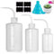 Nadisean 3Pcs Wash Bottle 500ml 150ml 250ml, Plastic Lab Wash Bottles, Tattoo Wash Bottles with Scale Labels, Squeeze Bottle No Spill Bend Mouth Watering Cans for Eyelash Cleaning, Plant Watering
