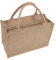 Enigmaire Borsa della Spesa in Iuta, Impermeabile, con Chiusura Zip, per Spesa, Picnic, Medium, Extra Large, Beige