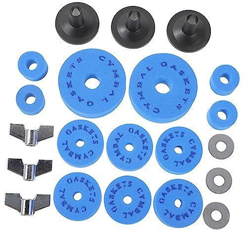 TOYANDONA 3 Juegos Pads De Batería Platillos De Tambor Almohadillas Antideslizantes Para Tambores Tubo De Embrague Bateria Electronica Acrílico Accesorio De Platillos Metal