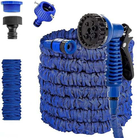 Flexibler Gartenschlauch, 7.5M 25FT Gartenschlauch,Wasserschlauch flexibel,für Rasenbewässerung/Haustierreinigung/Autowäsche (7.5)