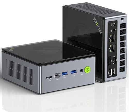GMKtec M7 AMD Ryzen 7 6850H(8C/16T 4.70Ghz) Gaming Mini PC Dual LAN 2.5Gbps Micro PC,32GB DDR5 4800MHz Dual Channel (16GB*2) 1TB PCIe4.0 SSD Mini Computer/USB4.0/HDMI/DP/USB-C/WiFi 6/BT 5.2/Micro PC