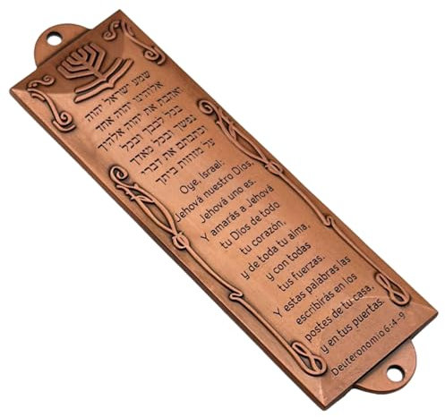 MEIBAOGE Luxuriöse Türdekoration im spanischen Stil, Antik-Finish, Metall-Mesusa, Wand, Vintage, religiöse Plaketten, jüdische