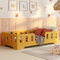 smartwood Bodenbett 80x160 Gelb - Montessori Kinderbett aus Holz mit FSC-Zertifikat TILA 2 mit Rausfallschutz & Lattenrost bis 230kg belastbar - Einfache Montage