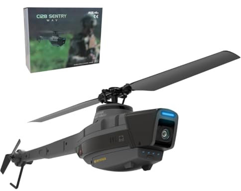 WYFTOY Elicottero radiocomandato C128 per adulti con fotocamera, modello di aereo da ricognizione militare, con 1 batteria (versione RF)