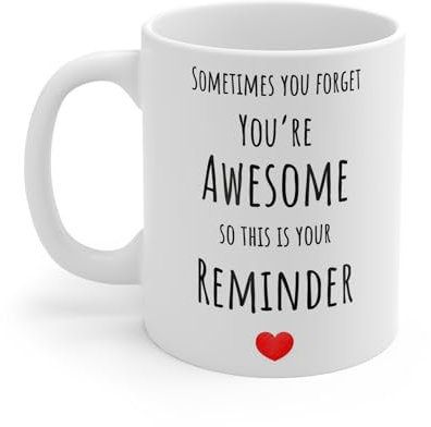 MugsByAly Inspirational Coffee Mug with Motivational Message-You're Awesome Reminder