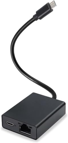 ARCELI Adaptateur Ethernet pour Fire TV Stick - Adaptateur réseau micro USB vers Ethernet RJ45 compatible avec 4K Fire Stick, Chromecast, Google Home Mini et autres clés TV en streaming jusqu'à 100