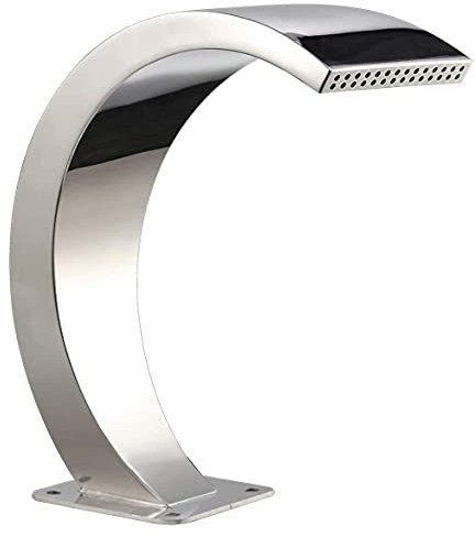 HUIBBGO Fontana per Piscina, Fontana a Cascata in Acciaio Inox, per Piscine interrate, cascate da Giardino e da Esterno