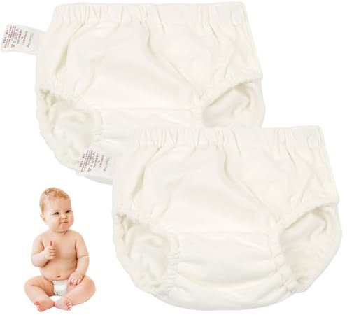 2 piezas Pañales para natación para natación para niños pequeños para de unisex unisex para para lecciones de, blanco.