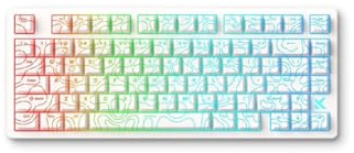 MCHOSE Jet 75 E-sport White Topographic75% HE Kailh Magnetic God Switch RGB Tastiera da gioco meccanica