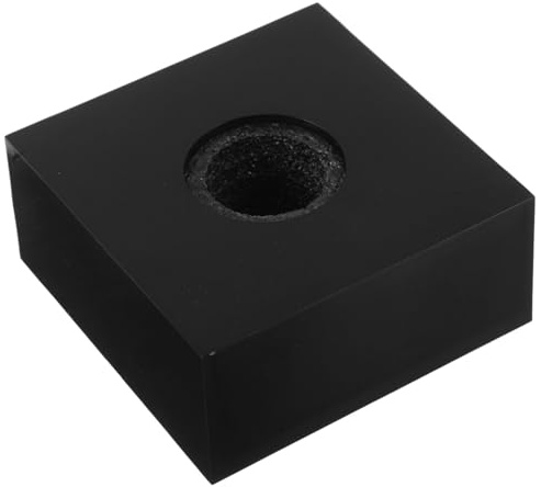 Toyvian Black Interview Microphone Logo Cube Station 100mm Plastic | Sponge Insert, Square Horizontal Right-angle Form, High Recognition for Interview Environments and Dynamic Work Scenarios