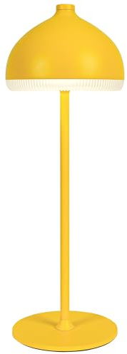 LuminexDesigns LED Tischlampe Kabellos mit Akku VIOA TL13 | Per Touch dimmbare Akku-Tischleuchte, 5200mAh, 650g, 3000K–6000K & IP54, Nachttischlampe & Outdoor-Tischlampe, Gelb