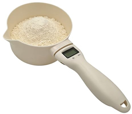 Tazas Medidoras de Líquidos | Cazo de Pesaje con Pantalla LCD | Cuchara Medidora para Alimentos - para Cocineros Dueños de Mascotas Cocina Horneado Arroz Polvos Sólidos y Líquidos