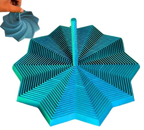 F-ractal Fidget Hexagon Anti-Stress, 3D-Druck, für Erwachsene – Geburtstag, Weihnachten, Partys, Angst, Taschenformat, Büro, klein, leicht, Gadget, 12 cm