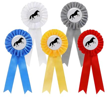 wlsvega 5 StüCk Steckenpferd ZubehöR,ZubehöR Hobby Horse,Reitwettbewerbe | Turnierschleifen Pferd,Geeignet FüR Reitsportbegeisterte,Sportveranstaltungen,Talentwettbewerbe und Diy-PartyzubehöR