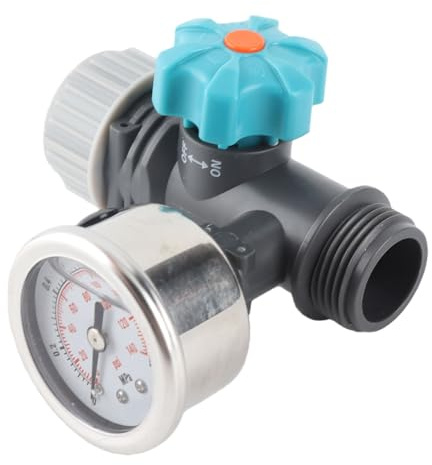 Generic Valvola di Regolazione del Riduttore di Pressione Dell'acqua G3/4 Pollici con Manometro per Effetto di Spruzzatura delle Piante, Maniglia con Ruota a Presa Salda, Controller di Pianificazione