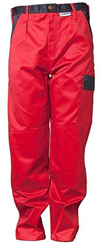 Planam 1213046 Tristep Bundhose, Rot/Marine, Größe 46