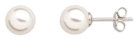 XENOX® Perlen Ohrringe - Damen Ohrringe aus hochwertigem 925/- Sterlingsilber