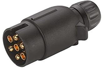 HELLA 8JA 005 476-001 Stecker - 7-polig - Stecker: Schraubkontakt - schwarz