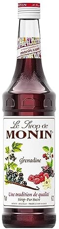 MONIN - Sirop de Grenadine pour Cocktail, Vin, Limonade et Eau Plate - Arômes Naturels - 70cl