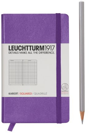 Leuchtturm 90mm x 150mm A6 Pocket Squared Notebook - Lavender