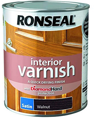 Ronseal Interior Varnish Walnut Satin 750ml
