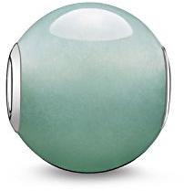 THOMAS SABO Damen Bead Howlith poliert türkis Karma Beads 925 Sterling Silber K0035-589-17