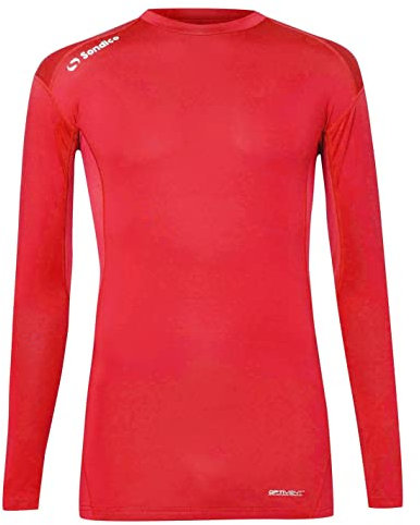 Sondico Mens Base Core Long Sleeve Base Layer Top Red S