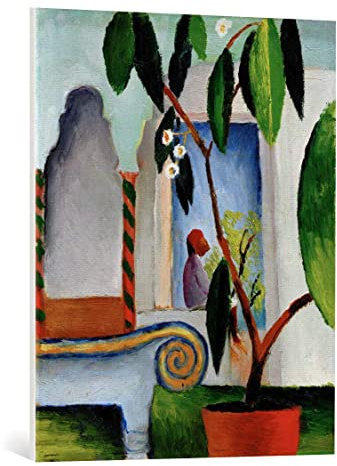 kunst für alle Leinwandbild: August Macke Arabisches Café - hochwertiger Druck, Leinwand auf Keilrahmen, Bild fertig zum Aufhängen, 65x80 cm