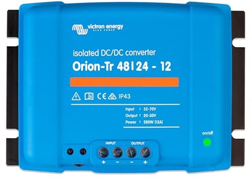 Victron Energy Orion-Tr Spannungswandler - 48/24-Volt 12 Ampere 280-Watt - IP43 Geschützt - DC-DC Konverter für Doppelbatteriesysteme - Isoliert