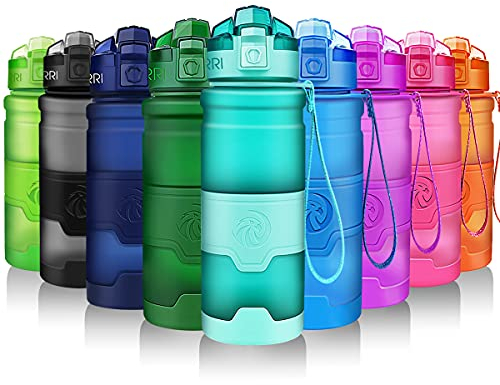 ZORRI Sport Wasserflasche-Trinkflasche Bpa Frei Sportflasche, Minzgrün, Gr.- 500ml-17oz