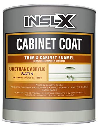 INSL-X Cabinet Coat - Urethane Acrylic Satin Sheen Enamel Cabinet Paint, White, 1 Quart, 32 Fl Oz (Pack of 1)