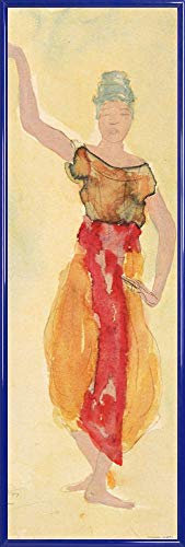 1art1 Auguste Rodin Poster Kunstdruck Bild und Kunststoff-Rahmen - Tänzerin Aus Kambodscha, 1906 (91 x 30cm)
