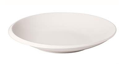 Villeroy & Boch - NewMoon Schale 25 cm Weiß, Spülmaschinenfest, Mikrowellensicher, Tiefer Teller, Teller für Suppen oder Pasta, Schüssel, Geschirr, Premium Porzellan