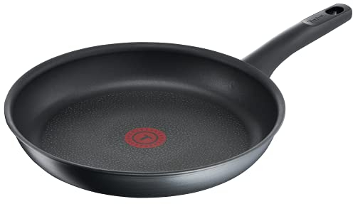 Tefal G12404 Titanium Fusion Frying Pan 24 cm (Titanium Excellence Non-Stick Coating, Thermo-Spot, Hard Fusion Outer Layer, for All Cookers Including Induction), Black