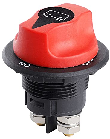Tawveml Auto Batterie Trennschalter Hauptschalter 100A ON-Off Einbau Stromschalter für Motorrad LKW KFZ Boot 12V 24V bis 32V