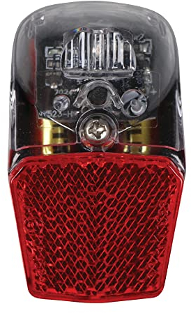 Dresco Unisex – Erwachsene Rücklicht Schutzblech 1 LED, schwarz, 4,9 x 9,2 x 14,1 cm