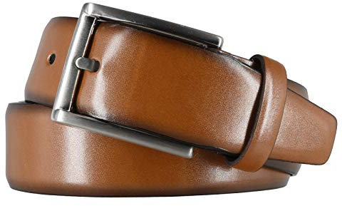 Monti London Gürtel Herrengürtel Ledergürtel 35 mm Rindleder kürzbar (Cognac, 95)
