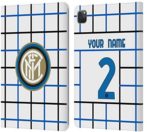 Head Case Designs Licenciado Oficialmente Personalizada Individualizada Inter Milan Lejos Kit de Escudo 2020/21 Carcasa de Cuero Tipo Libro Compatible con Apple iPad Pro 11 2020/2021 / 2022