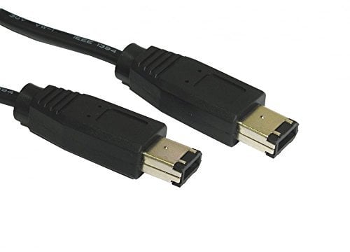 Psylins 1m Firewire Cable - 6 Pin to 6 Pin IEEE 1394 400 Video Lead - Black