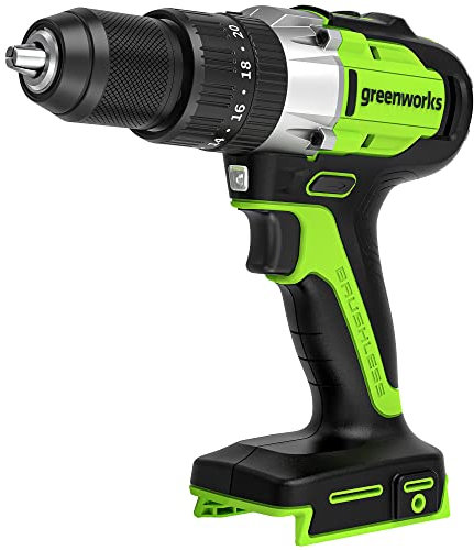 Greenworks 24V Brushless 1/2 Hammer Drill (530 in-lbs.) Tool Only, DDG402