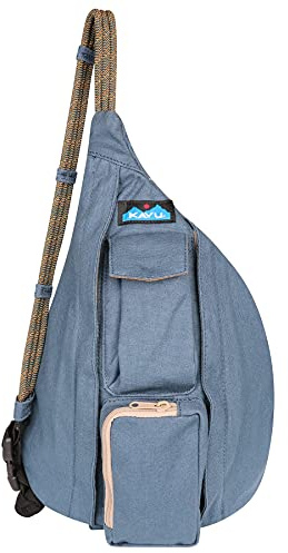 KAVU Mini-Rope-Bag, Baumwoll-Crossbody-Schultertasche, Ozean