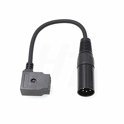 HangTon Block Battery 12V XLR 4 Pin to D-tap P-TAP Power Adapter Converter Cable 8'' for Camera Monitor