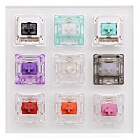 9 Switch Switch Tester con Base acrilica per Tastiera Meccanica Evergligure Viola Cyan Rossa Arancione Arancione King King Scuro Giada (Color : 9 EG Tester x1)