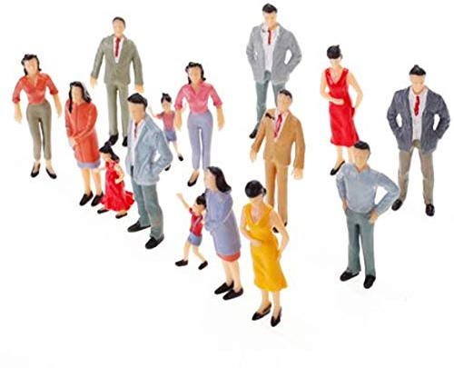 Jorzer 100 stücke MiniaturfigurenPassacher People 1: 150 lackierte Figuren winzige Menschen Haltung Maßstab Modell Multi-Nutzungsfiguren Miniatur-Zubehör